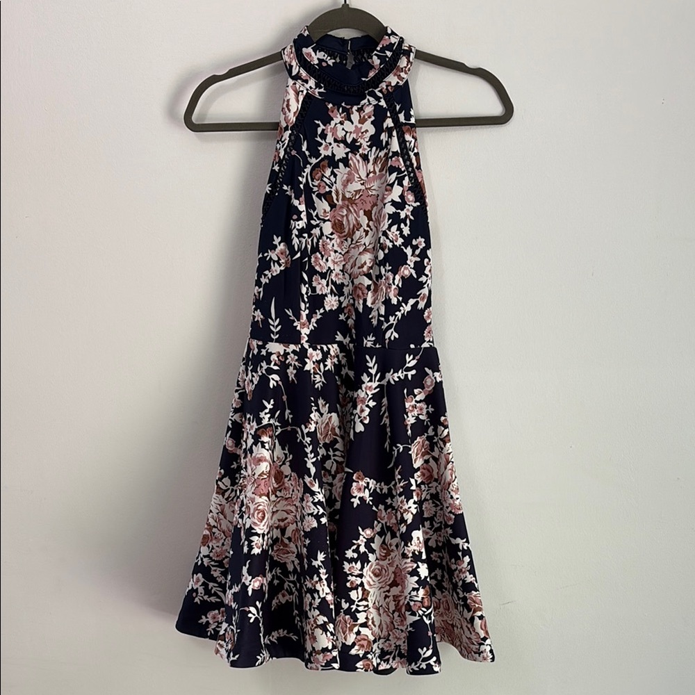 Floral Halter Neck Dress